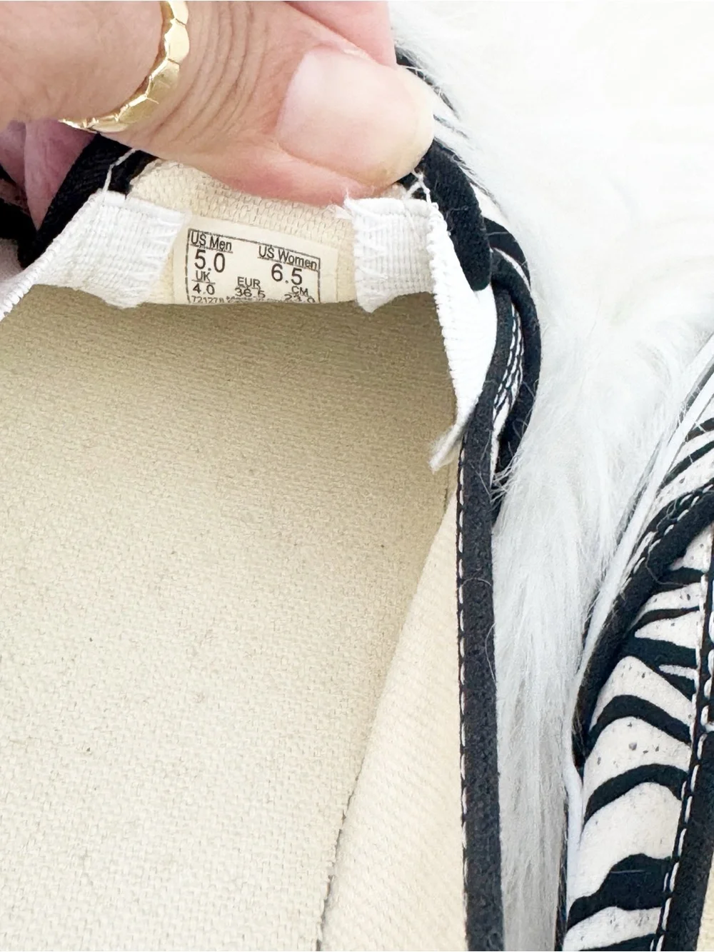 Vans Van Doren Approved KVD Slip-on Zebra Print Stripe Canvas Shoes